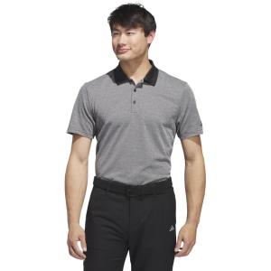 adidas Men’s Performance Heathered Polo Shirt(Black)