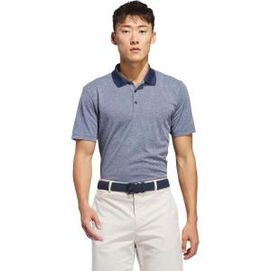 adidas Men’s Performance Heathered Polo Shirt(Blue)