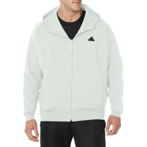 adidas Men’s Z.n.e. Premium Full-Zip Hoodie(Wonder Silver)