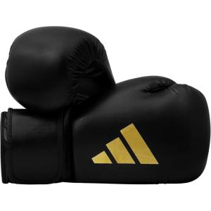 adidas Speed 50 Gel Boxing Gloves – Adult Boxing Gloves for Men & Women – Heavy Bag Gloves, Kickboxing Gloves for Women, MMA Sparring Gloves, Punching Bag Gloves for Men(BLACK/GOLD)