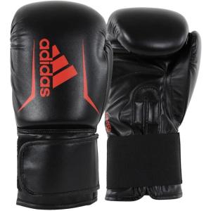 adidas Speed 50 Gel Boxing Gloves – Adult Boxing Gloves for Men & Women – Heavy Bag Gloves, Kickboxing Gloves for Women, MMA Sparring Gloves, Punching Bag Gloves for Men(black / red)