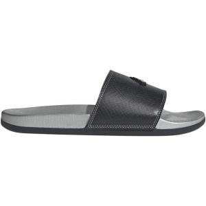 adidas Unisex Adult Adilette Comfort Slide(Black/Black/Silver Metallic)