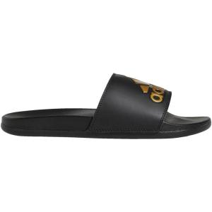 adidas Unisex Adult Adilette Comfort Slide(Black/Gold Metallic/Black)