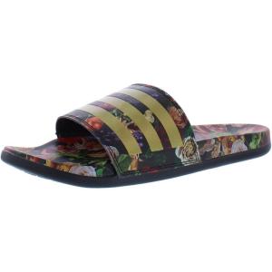 adidas Unisex Adult Adilette Comfort Slide(Black/Gold Metallic/Multi Color)