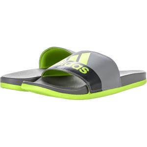 adidas Unisex Adult Adilette Comfort Slide(Grey/Semi Solar Slime/Semi Solar Slime)