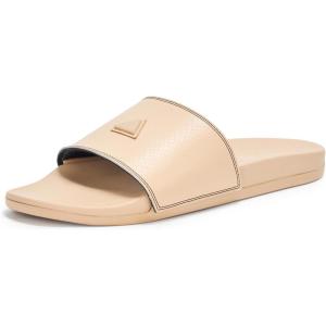 adidas Unisex Adult Adilette Comfort Slide(Warm Sandstone/Warm Sandstone/Black)