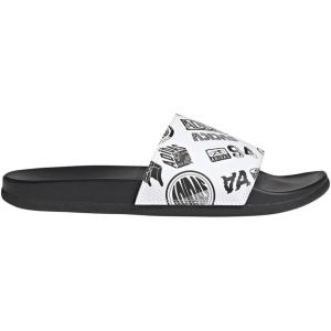 adidas Unisex Adult Adilette Comfort Slide(White/Black/Black)