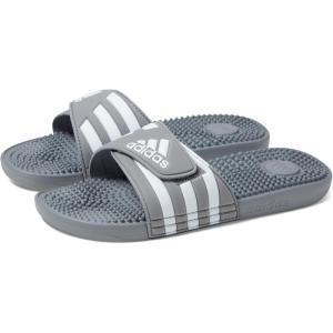 adidas Unisex-Adult Adissage Slides Sandal(Grey/White/Grey)