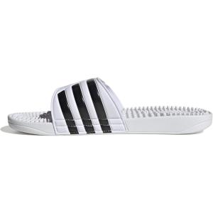 adidas Unisex-Adult Adissage Slides Sandal(White/Core Black/White)