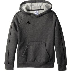 adidas Unisex-Child Core 18 Soccer Hoodie(Dark Grey Heather/Black)