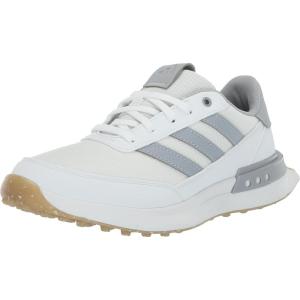 adidas Unisex-Child S2G 24 Spikeless Shoes(Footwear White/Halo Silver/Gum 4)