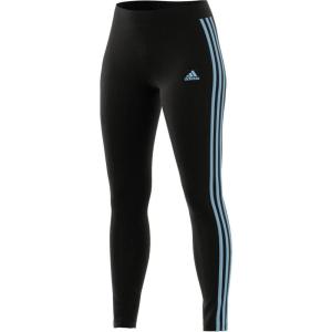adidas Women’s Essentials 3-Stripes Leggings(Black/Bliss Blue)