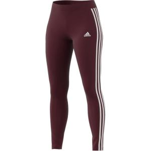 adidas Women’s Essentials 3-Stripes Leggings(Collegiate Burgundy/White)