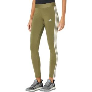adidas Women’s Essentials 3-Stripes Leggings(Focus Olive/White)