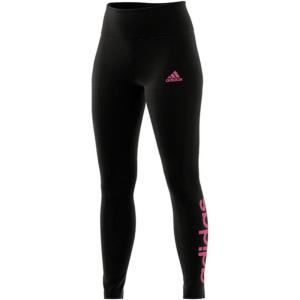 adidas Women’s Essentials High-Waisted Logo Leggings(Black/Pulse Magenta)
