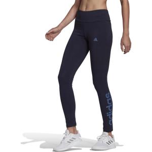adidas Women’s Essentials High-Waisted Logo Leggings(Legend Ink/Crew Blue)