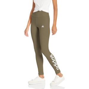adidas Women’s Essentials High-Waisted Logo Leggings(Olive Strata)