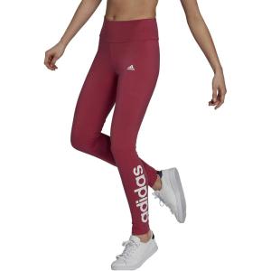 adidas Women’s Essentials High-Waisted Logo Leggings(Wild Pink/White)