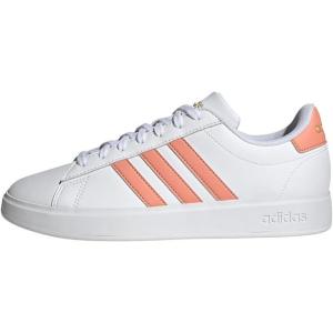 adidas Women’s Grand Court 2.0 Tennis Shoe(Ftwr White Wonder Clay Gold Met)