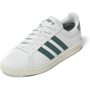 adidas Women’s Grand Court 2.0 Tennis Shoe(White/Collegiate Green/Iron Metallic)
