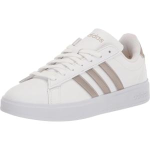 adidas Women’s Grand Court 2.0 Tennis Shoe(White/Platin Metallic/Platin Metallic)
