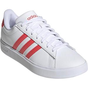 adidas Women’s Grand Court 2.0 Tennis Shoe(White/Semi Lucid Red/White)