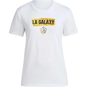 adidas Women’s La Galaxy MLS Short Sleeve T-Shirt(White/ La)