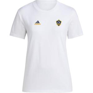 adidas Women’s La Galaxy MLS Short Sleeve T-Shirt(White/ La Galaxy)