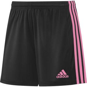 adidas Women’s Squadra Shorts(Black/Clear Pink Full Stripes)
