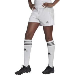 adidas Women’s Squadra Shorts(White/White Full Stripes)