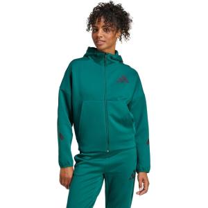 adidas Women’s Z.n.e. Full-Zip Hoodie(Collegiate Green)