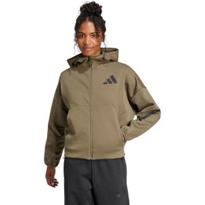 adidas Women’s Z.n.e. Full-Zip Hoodie(Olive Strata)