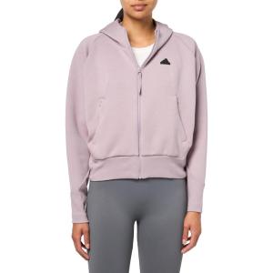 adidas Women’s Z.n.e. Full-Zip Hoodie(Preloved Fig)