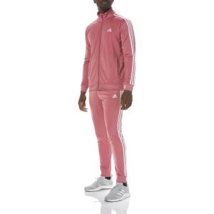 adidas mens Basic 3-stripes Tricot Track Suit(Preloved Crimson)