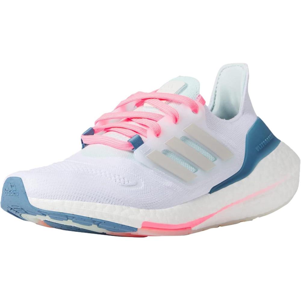 imageadidas UnisexChild Ultraboost 22 Running ShoeWhiteGreyAlmost Blue