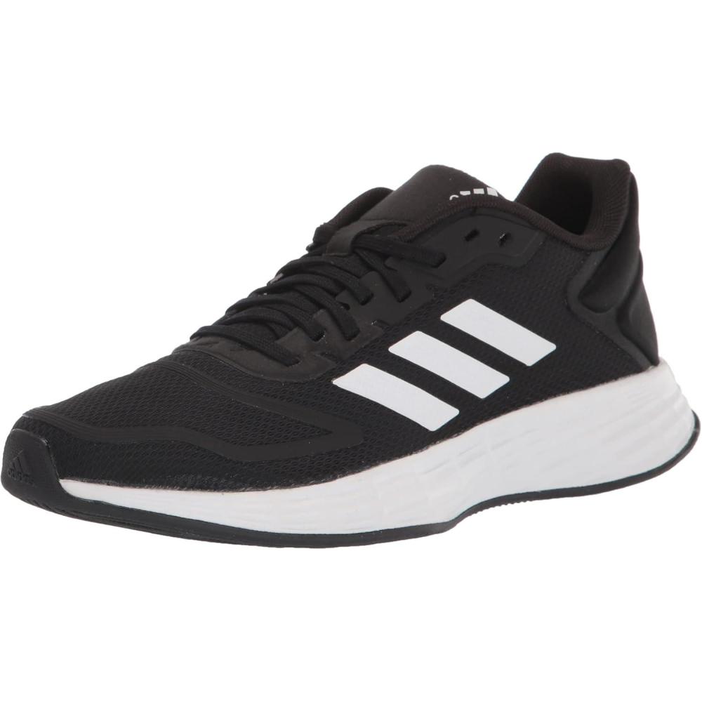 imageadidas UnisexChild Duramo 10 Running Shoes Little Big Kid 28 EUBlackWhiteBlack