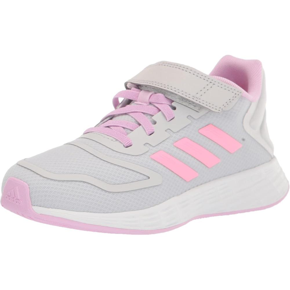 imageadidas UnisexChild Duramo 10 Running Shoes Little Big Kid 28 EUDash GreyBeam PinkBliss Lilac Cross Strap