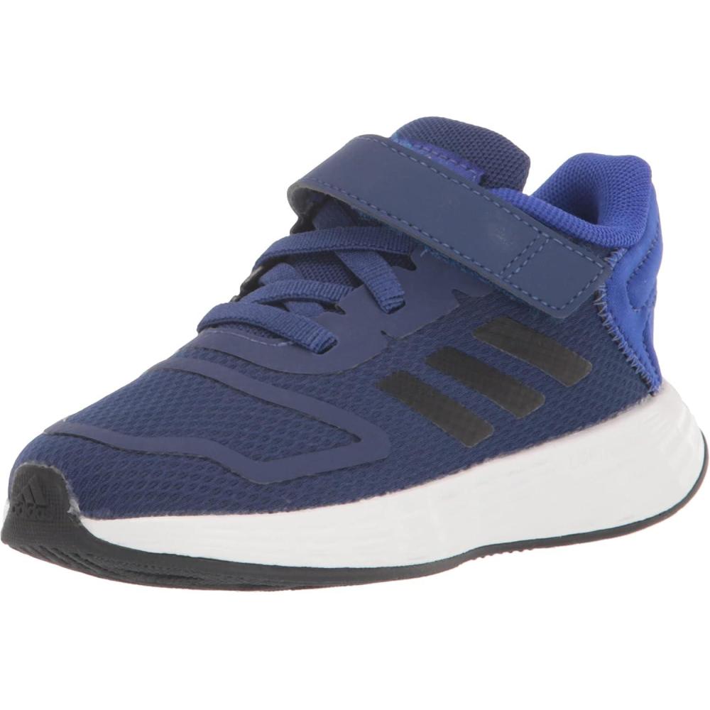 imageadidas UnisexChild Duramo 10 Running Shoes Little Big Kid 28 EULucid BlueBlackVictory Blue Elastic