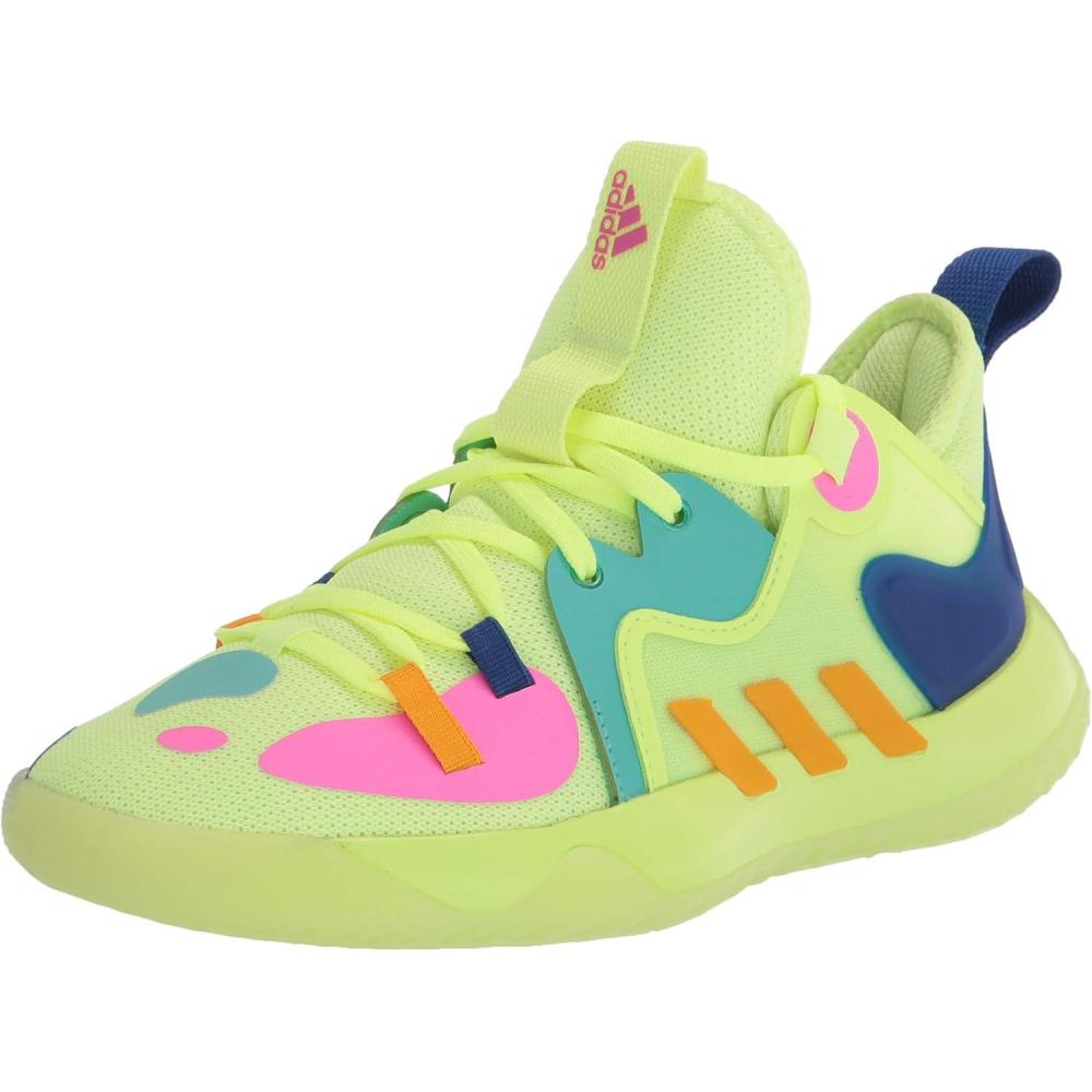 imageadidas UnisexChild Harden Stepback 2 Basketball ShoesYellowCrew YellowTeam Royal Blue
