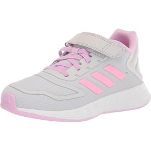 adidas Unisex-Child Duramo 10 Running Shoes (Little Big Kid), 28 EU(Dash Grey/Beam Pink/Bliss Lilac (Cross Strap))