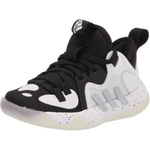 adidas Unisex-Child Harden Stepback 2 Basketball Shoes(Black/Silver Metallic/White)