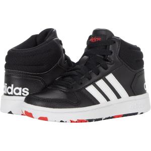 adidas Unisex-Child Hoops Mid 2.0 Basketball Shoes(Black/White/Vivid Red 1)