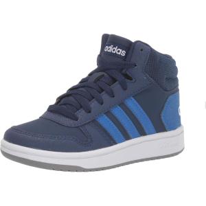 adidas Unisex-Child Hoops Mid 2.0 Basketball Shoes(Dark Blue/Blue/White)