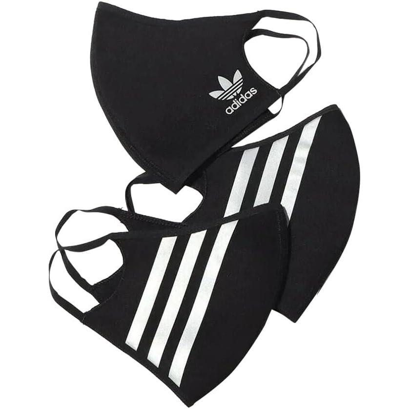 imageAdidas Originals Standard Face Covers 3PackBlackWhiteblack