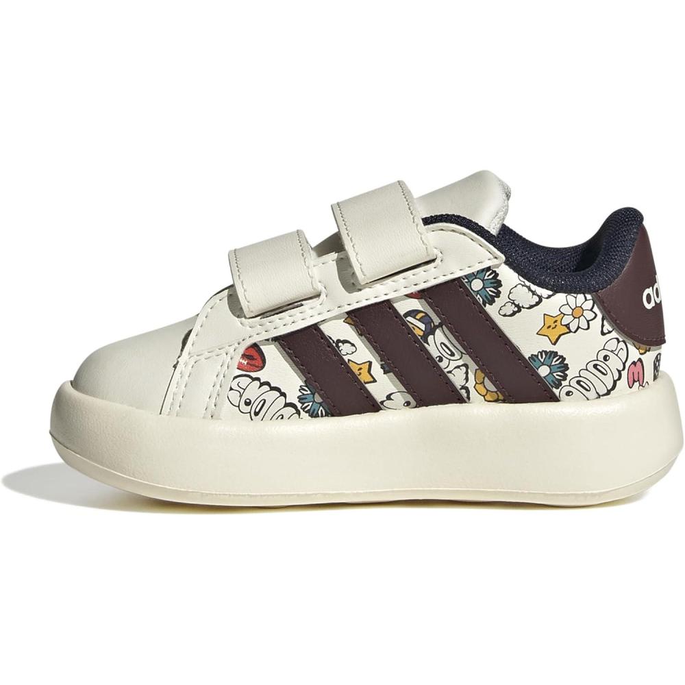 imageadidas Kids Grand Court 20 SneakersCloud WhiteAurora RubyInk