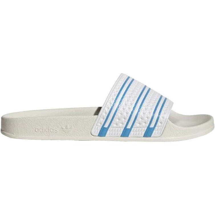 imageadidas Mens Adilette Slide SandalLight BlueOff WhiteCloud White