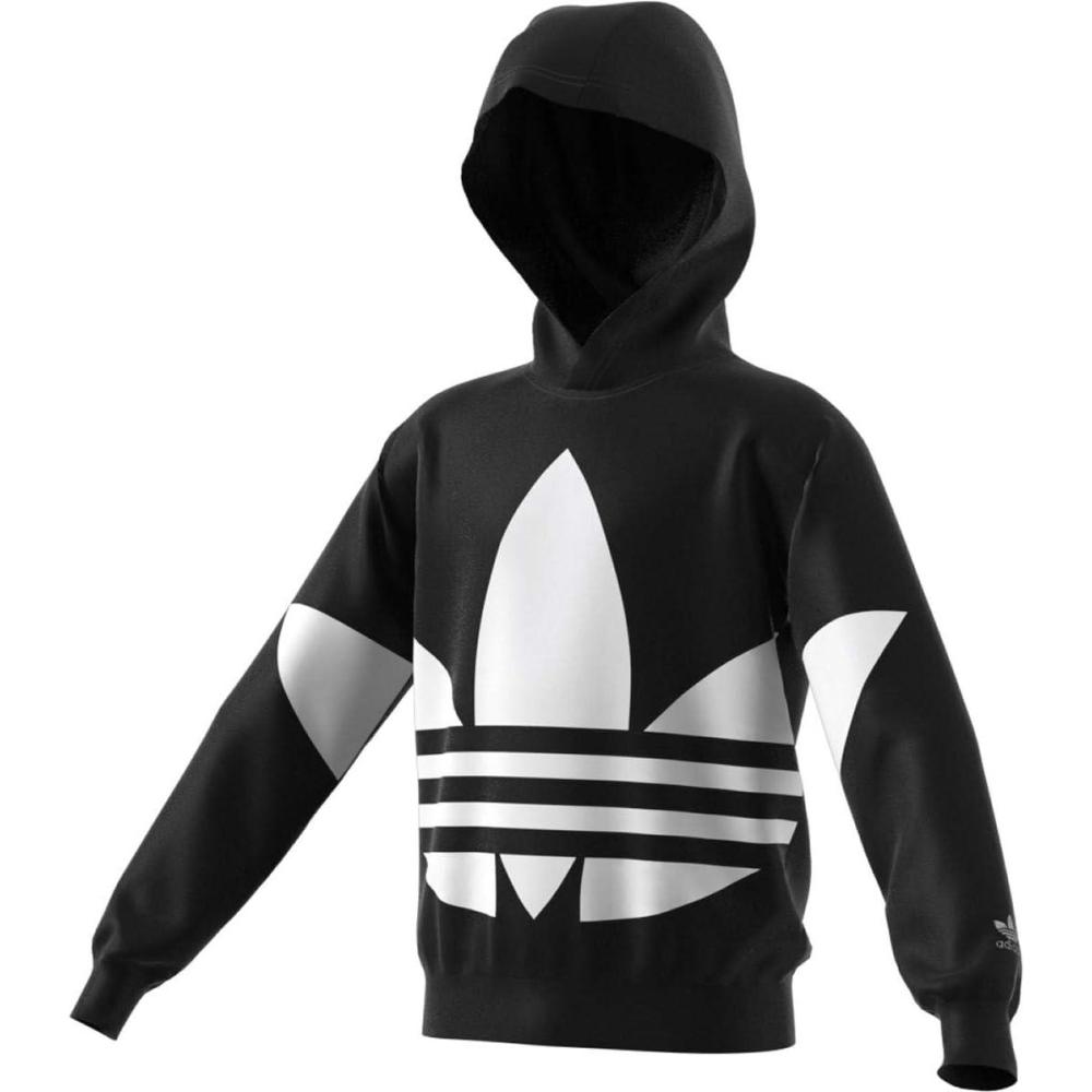 imageadidas Originals Kids Big Trefoil HoodieBlackWhite