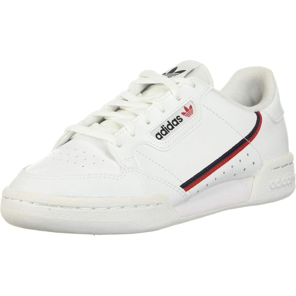 imageadidas Originals Kids Continental 80 ShoeFtwr WhiteScarletCollegiate Navy