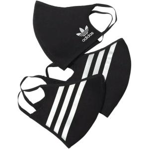 Adidas Originals Standard Face Covers 3-Pack(Black/White-black)