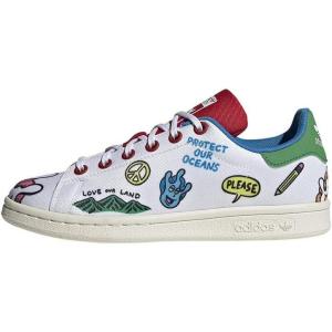 adidas Boys’ Stan Smith (End Plastic Waste) Sneakers(White/Green/Scarlet)